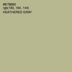 #B7B890 - Heathered Gray Color Image
